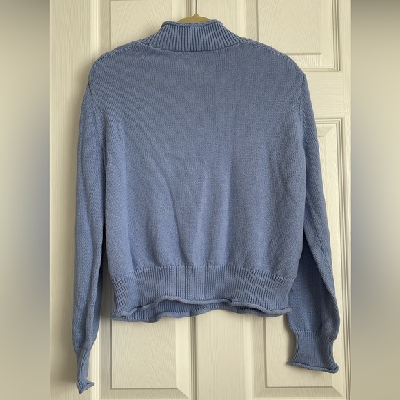 J Crew Periwinkle Blue 100% Cotton Sweater - Picture 4 of 4